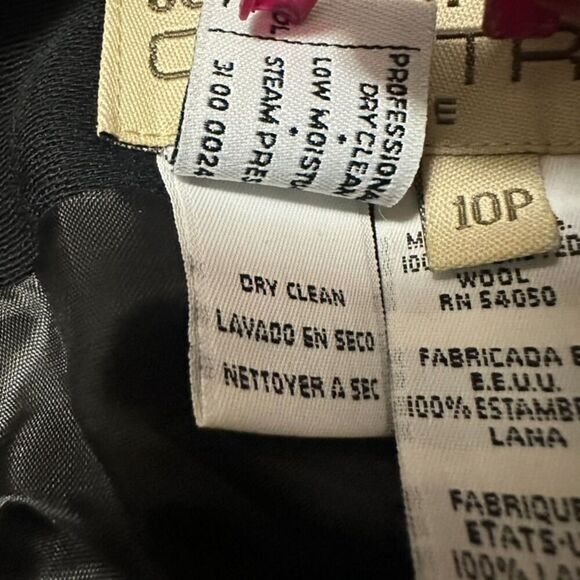 Vintage Jones New York Country Wool Slacks Women's 10P Black Lined Business - Picture 5 of 7